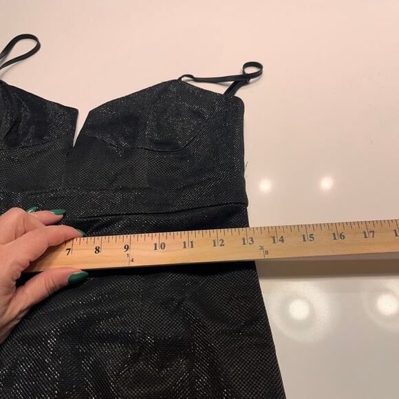 NWT Bardot Black Freida Fringe Sleeveless Mini Dress Size Small - Picture 8 of 9